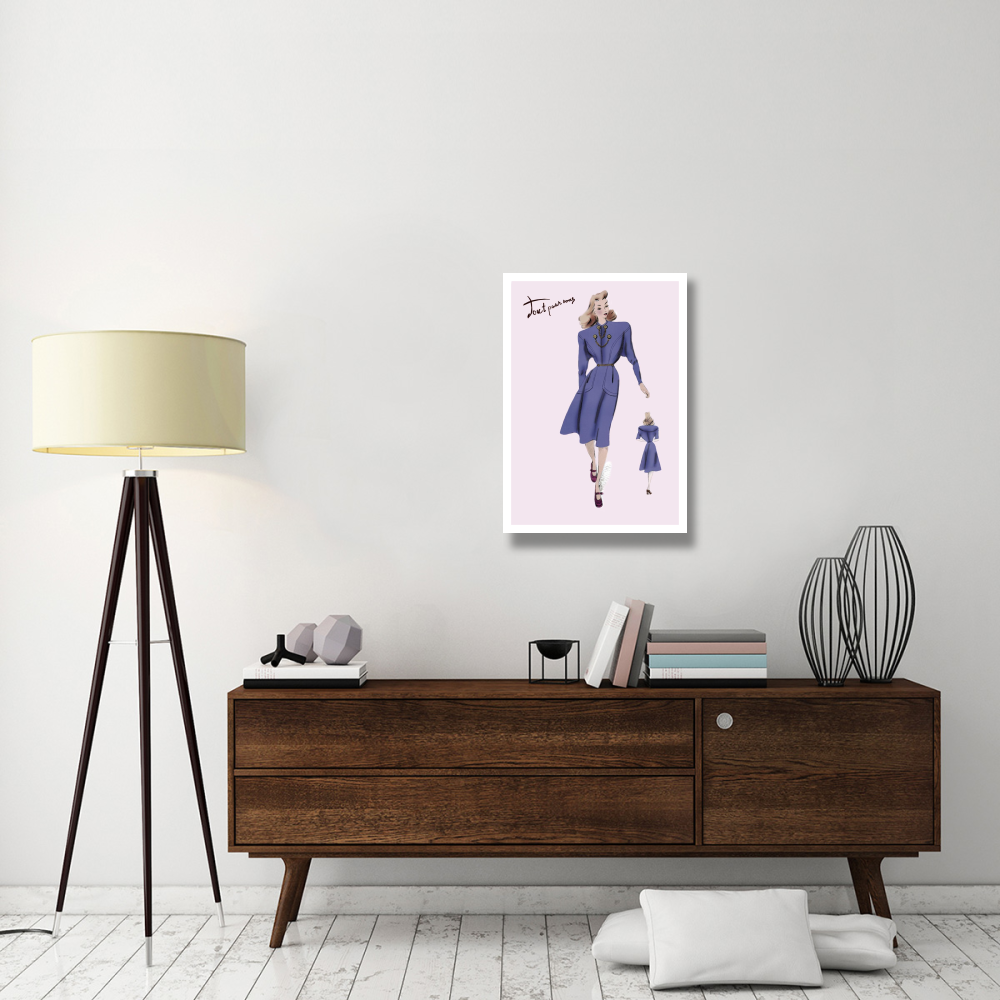 On the Go in Royal Blue, 1947-Paper Art-22&quotx32"