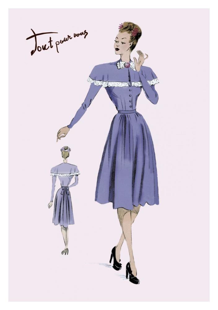 Country Style Dress, 1947-Paper Art-26"x38"