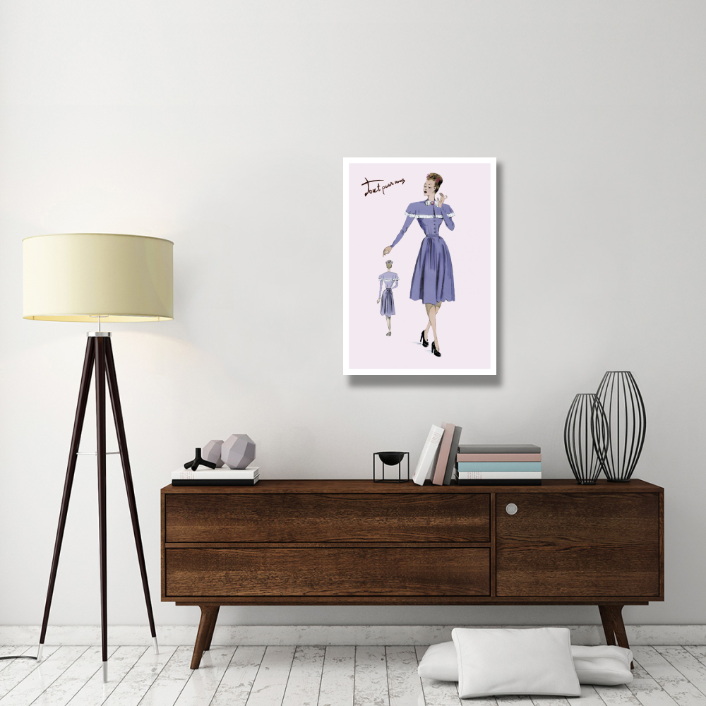 Country Style Dress, 1947-Paper Art-26&quotx38"