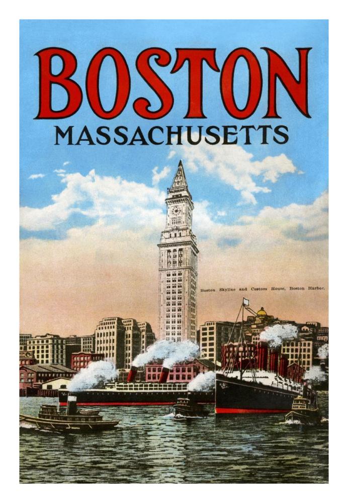 Boston Massachusetts-Paper Art-18"x26"
