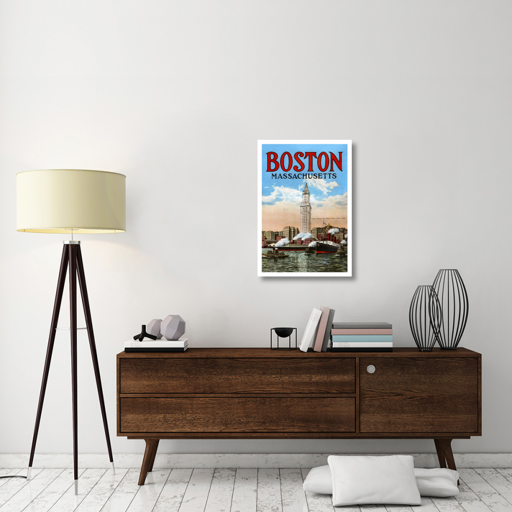 Boston Massachusetts-Paper Art-22&quotx32"