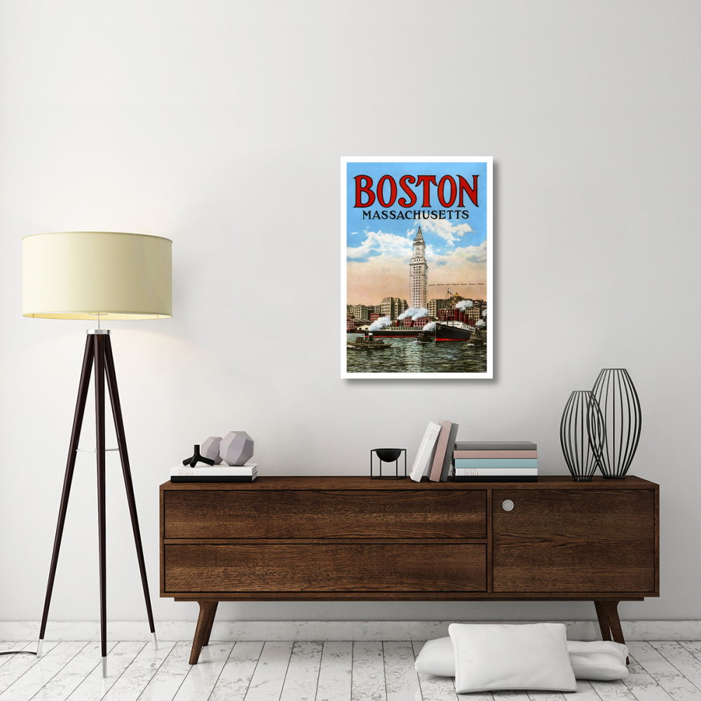 Boston Massachusetts-Paper Art-26&quotx38"