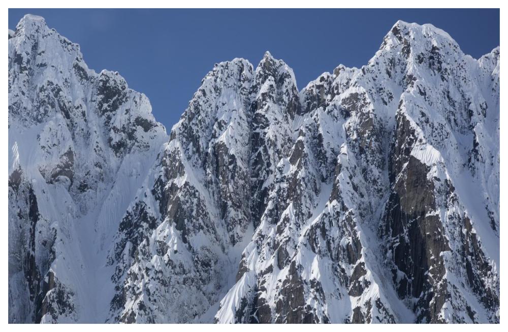 Peaks of Takhinsha Mountains near Haines, Alaska-Paper Art-62"x42"