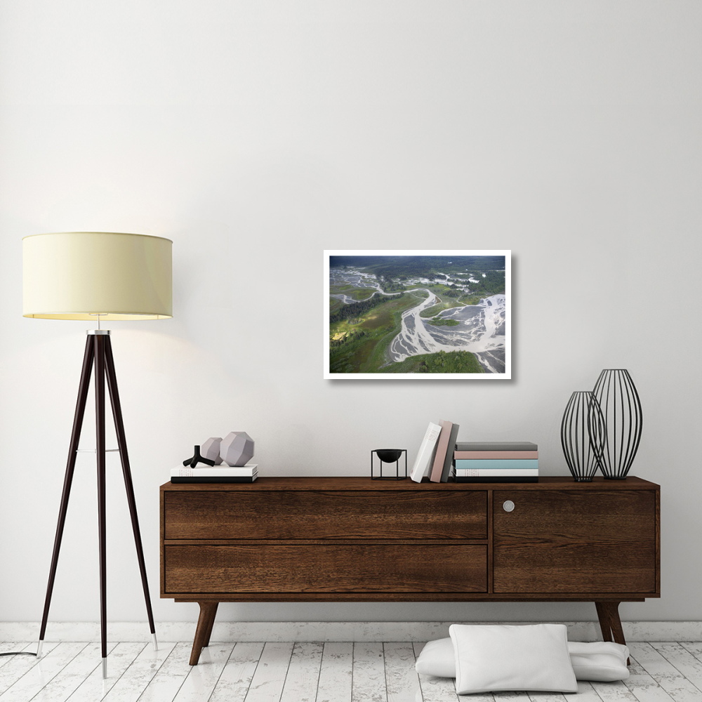 Kwik Stream in taiga, Wrangell-St. Elias National Park, Alaska-Paper Art-32&quotx22"