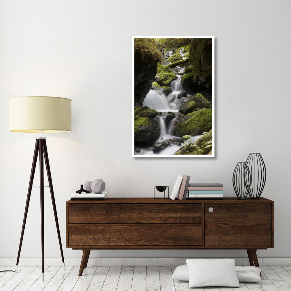 Cascading creek in temperate rainforest interior, Sitka, Alaska-Paper Art-34&quotx50"