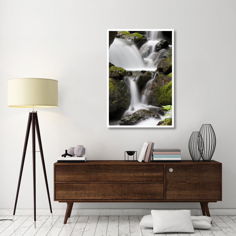 Cascading creek in temperate rainforest interior, Sitka, Alaska-Paper Art-34&quotx50"