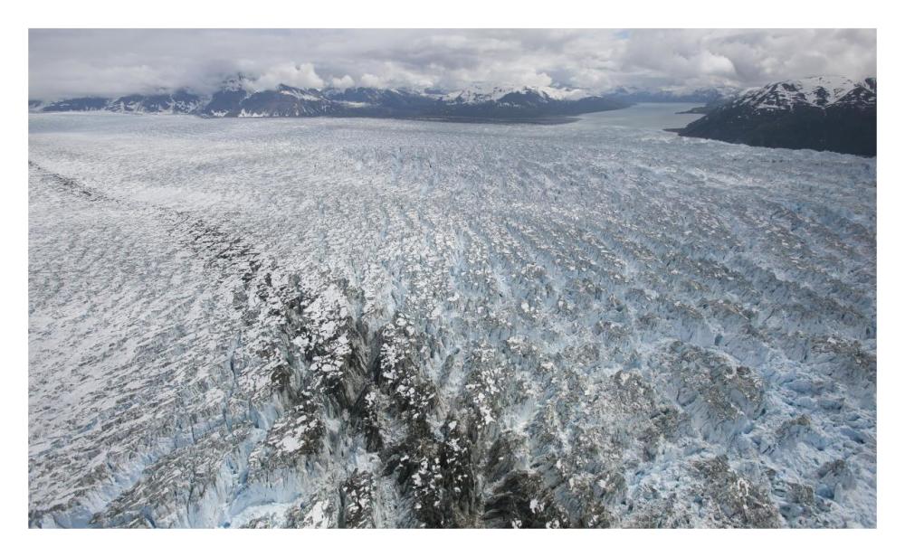 Hubbard Glacier, Gilbert Point, Wrangell-St. Elias National Park, Alaska-Paper Art-32"x19.7"