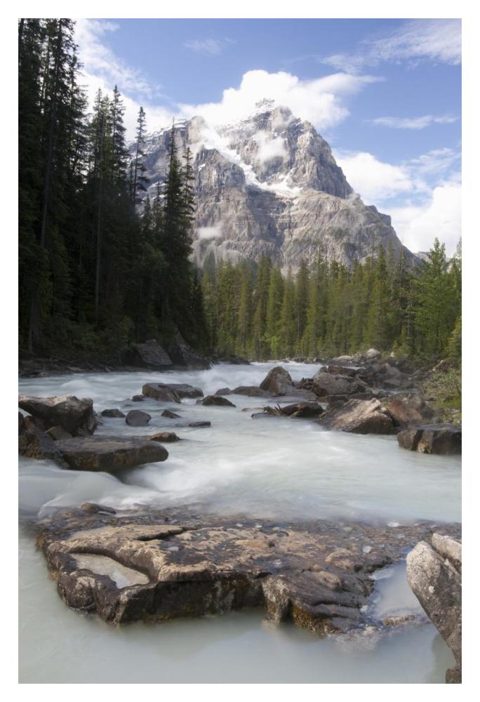 Mount Stephen and Yoho River, Yoho National Park, British Columbia, Canada-Paper Art-14"x20"