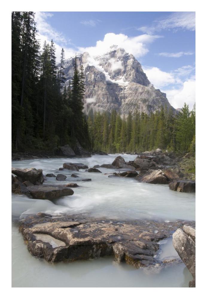 Mount Stephen and Yoho River, Yoho National Park, British Columbia, Canada-Paper Art-18"x26"