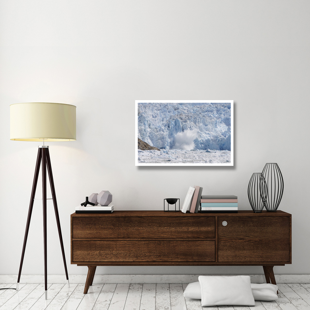 Glacial ice calving into the water, Sawyer Glacier, Tracy Arm Fjord, Alaska-Paper Art-38&quotx26"