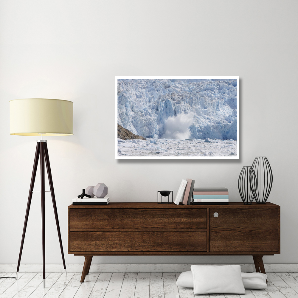 Glacial ice calving into the water, Sawyer Glacier, Tracy Arm Fjord, Alaska-Paper Art-50&quotx34"