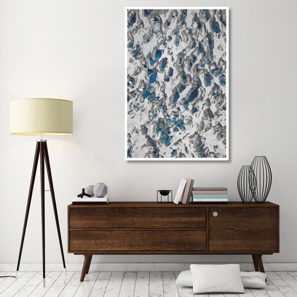 Meltwater lakes on Hubbard Glacier, Wrangell-St. Elias National Park, Alaska-Paper Art-42&quotx62"