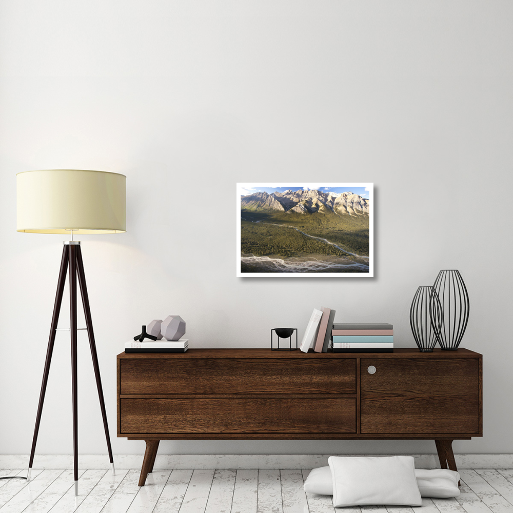 Mountains above Coral Creek and Cline River, Jasper National Park, Alberta, Canada-Paper Art-32&quotx22"