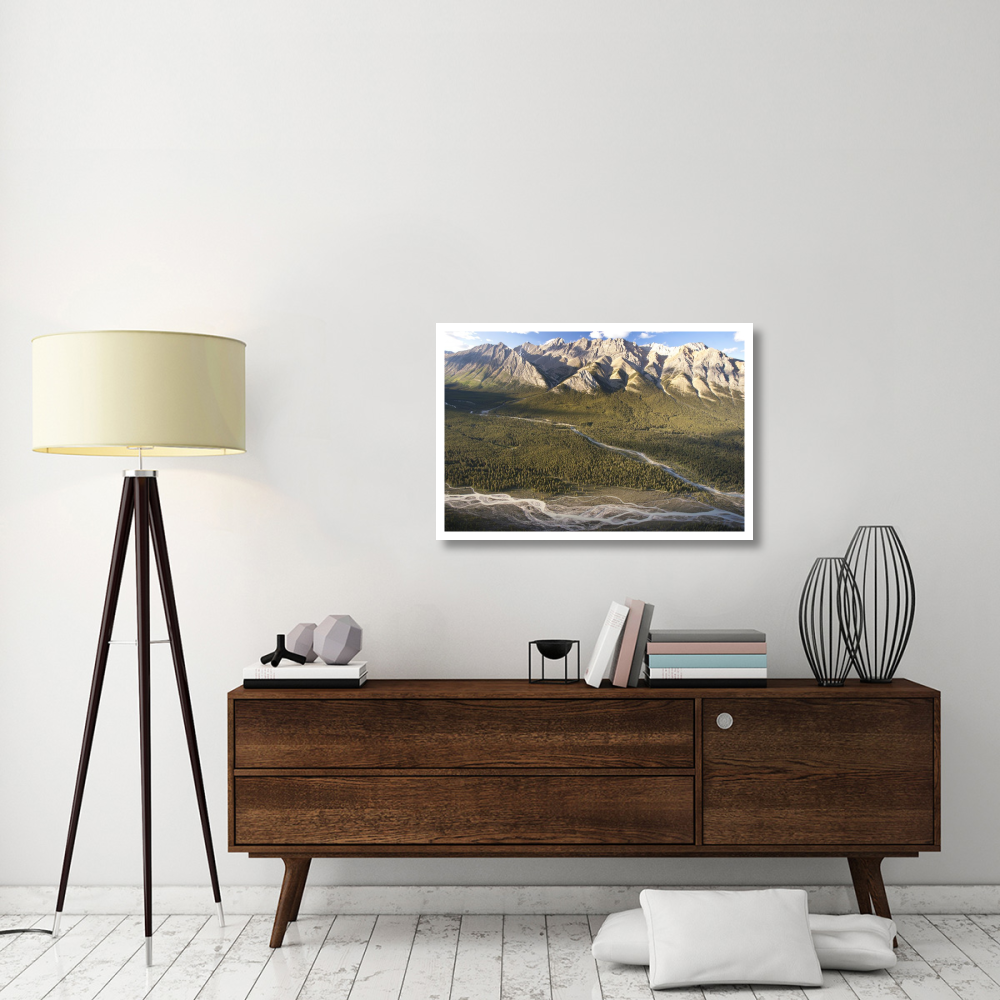 Mountains above Coral Creek and Cline River, Jasper National Park, Alberta, Canada-Paper Art-38&quotx26"