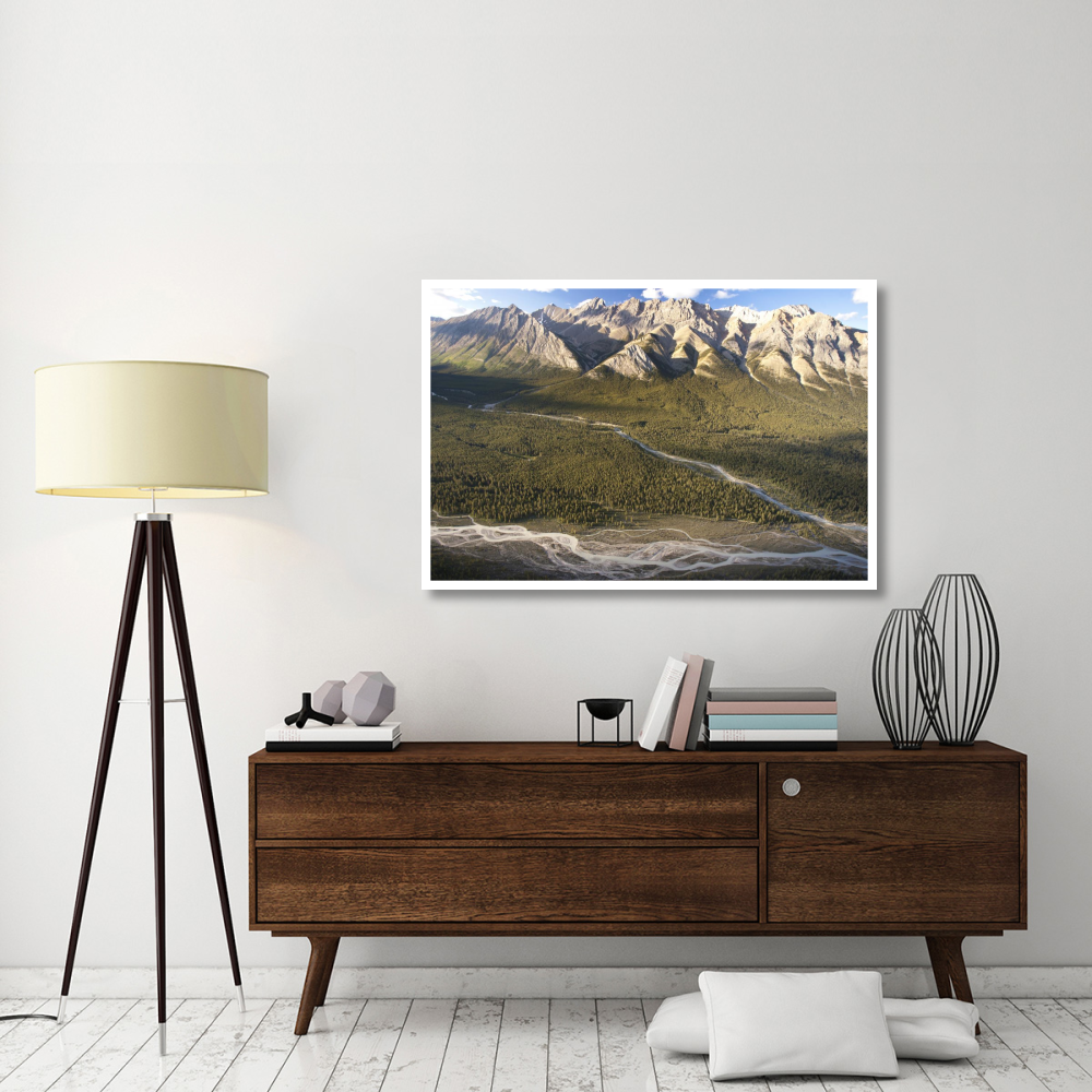 Mountains above Coral Creek and Cline River, Jasper National Park, Alberta, Canada-Paper Art-50&quotx34"