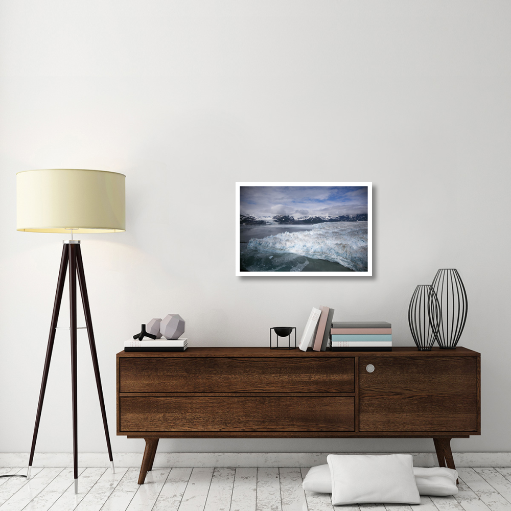 Hubbard Glacier encroaching on Gilbert Point, Wrangell-St. Elias National Park, Alaska-Paper Art-32&quotx22"