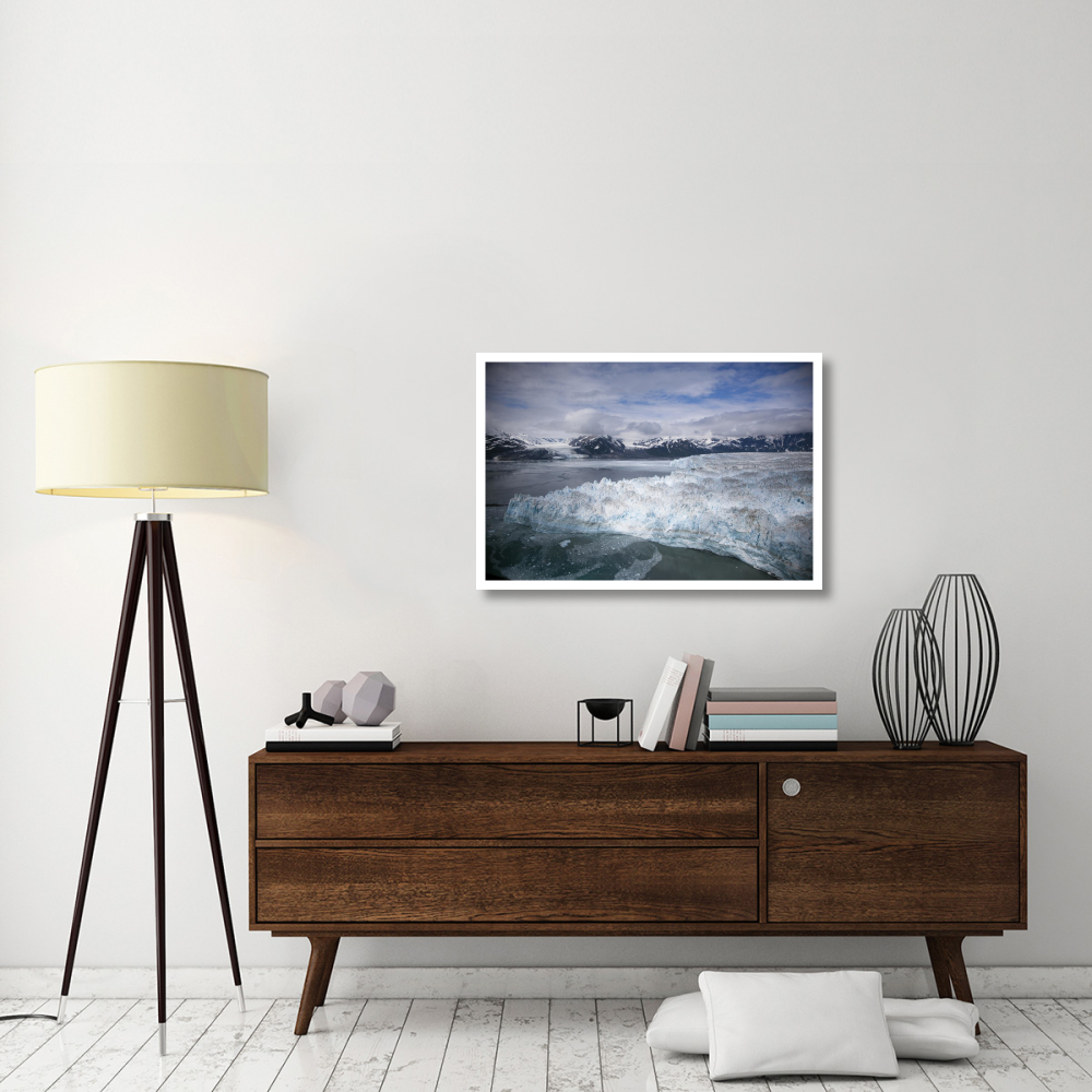 Hubbard Glacier encroaching on Gilbert Point, Wrangell-St. Elias National Park, Alaska-Paper Art-38&quotx26"