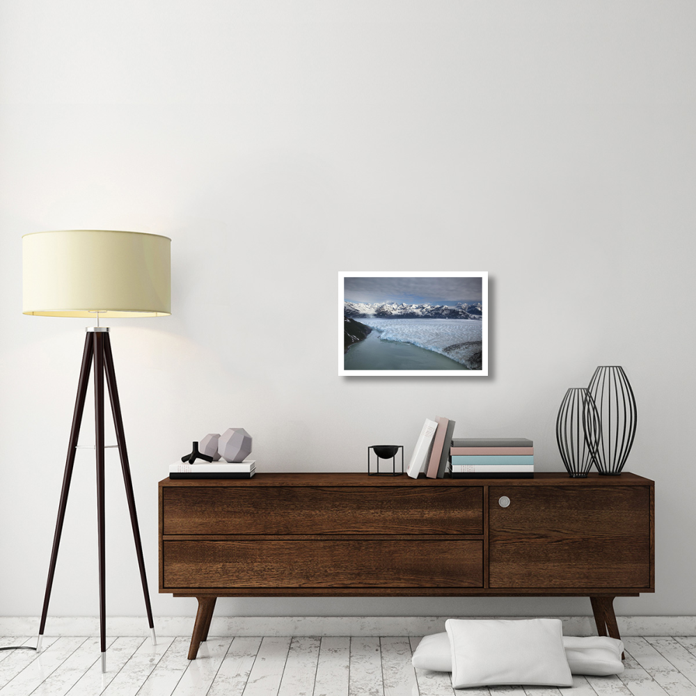 Hubbard Glacier encroaching on Gilbert Point, Wrangell-St. Elias National Park, Alaska-Paper Art-26&quotx18"
