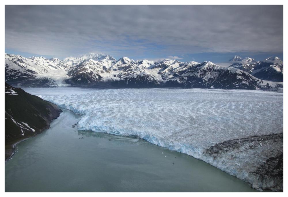 Hubbard Glacier encroaching on Gilbert Point, Wrangell-St. Elias National Park, Alaska-Paper Art-62"x42"