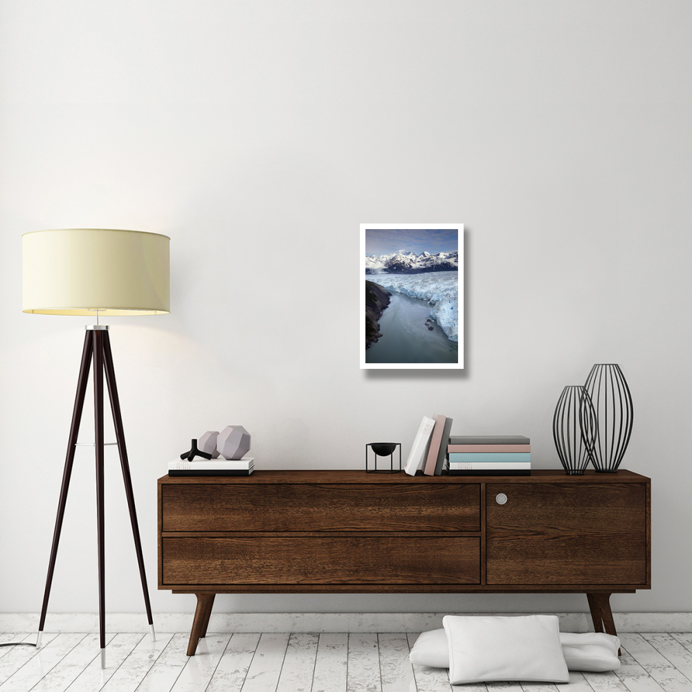 Hubbard Glacier encroaching on Gilbert Point, Wrangell-St. Elias National Park, Alaska-Paper Art-18&quotx26"