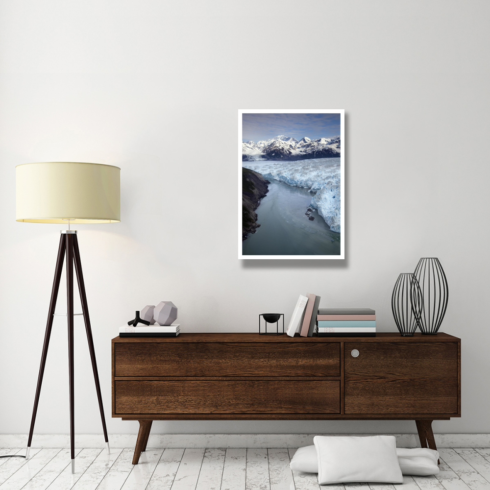 Hubbard Glacier encroaching on Gilbert Point, Wrangell-St. Elias National Park, Alaska-Paper Art-26&quotx38"