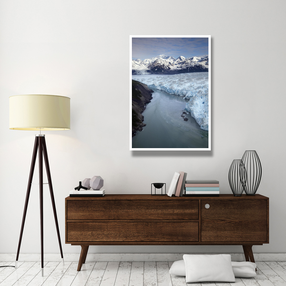 Hubbard Glacier encroaching on Gilbert Point, Wrangell-St. Elias National Park, Alaska-Paper Art-34&quotx50"