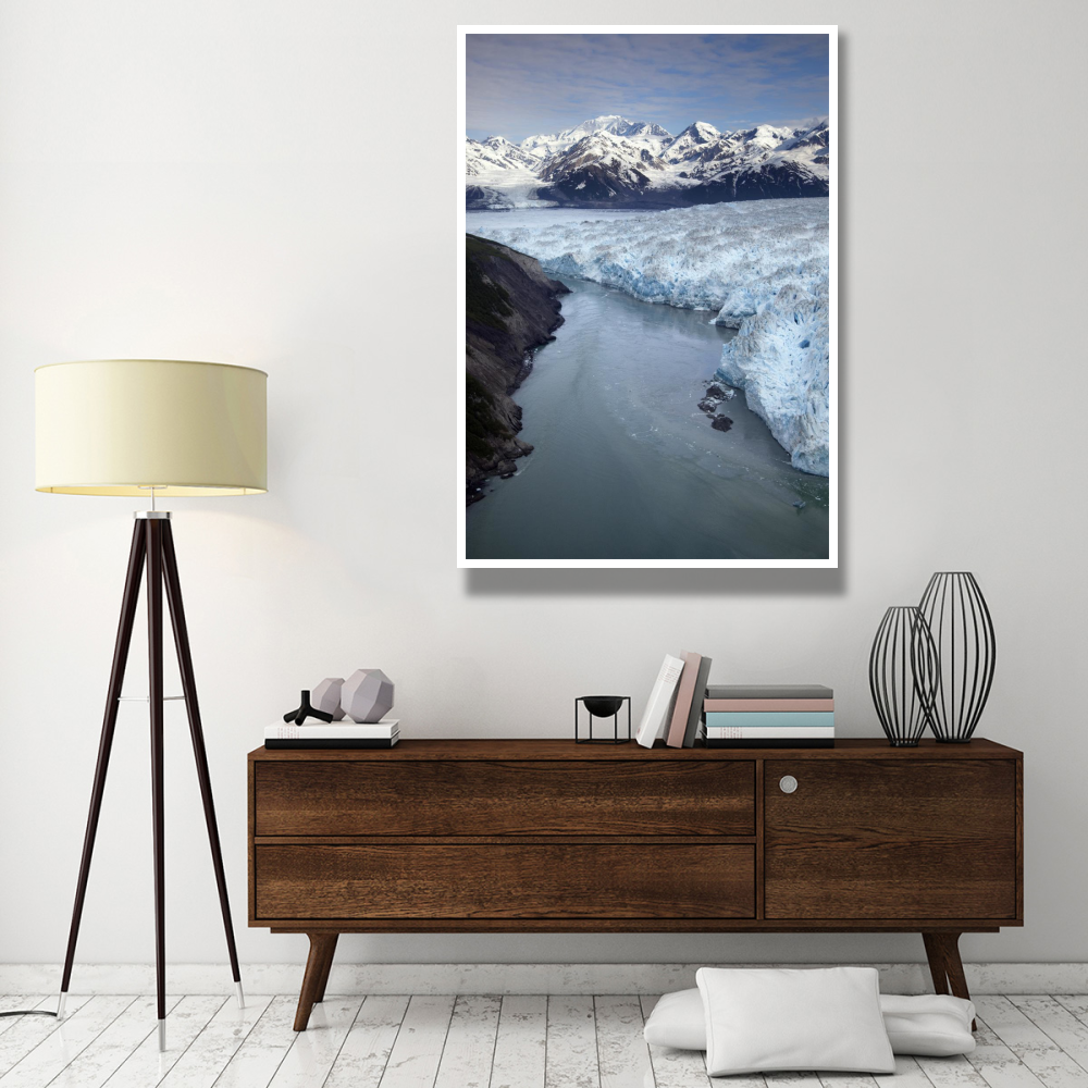 Hubbard Glacier encroaching on Gilbert Point, Wrangell-St. Elias National Park, Alaska-Paper Art-42&quotx62"
