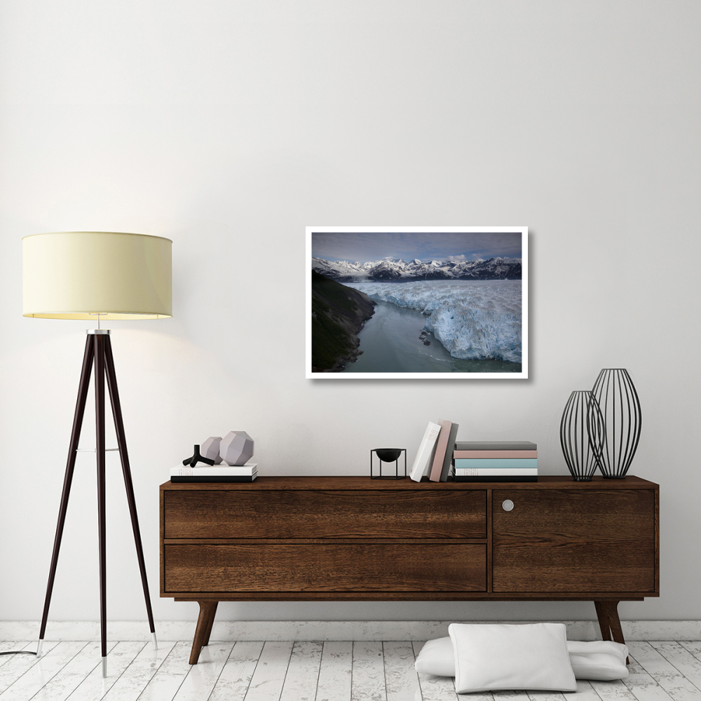 Hubbard Glacier encroaching on Gilbert Point, Wrangell-St. Elias National Park, Alaska-Paper Art-38&quotx26"