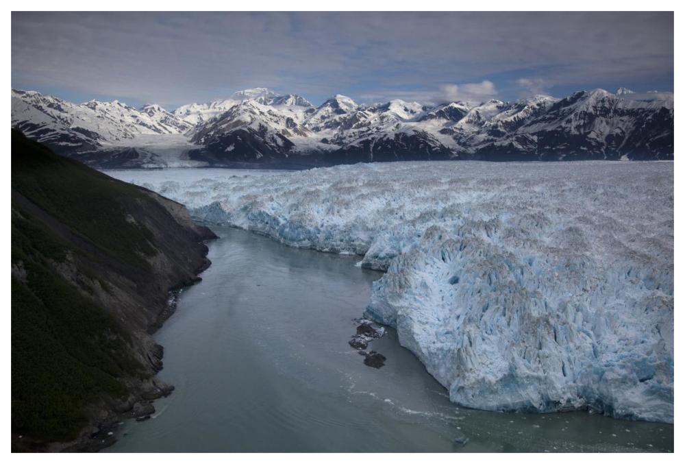 Hubbard Glacier encroaching on Gilbert Point, Wrangell-St. Elias National Park, Alaska-Paper Art-62"x42"