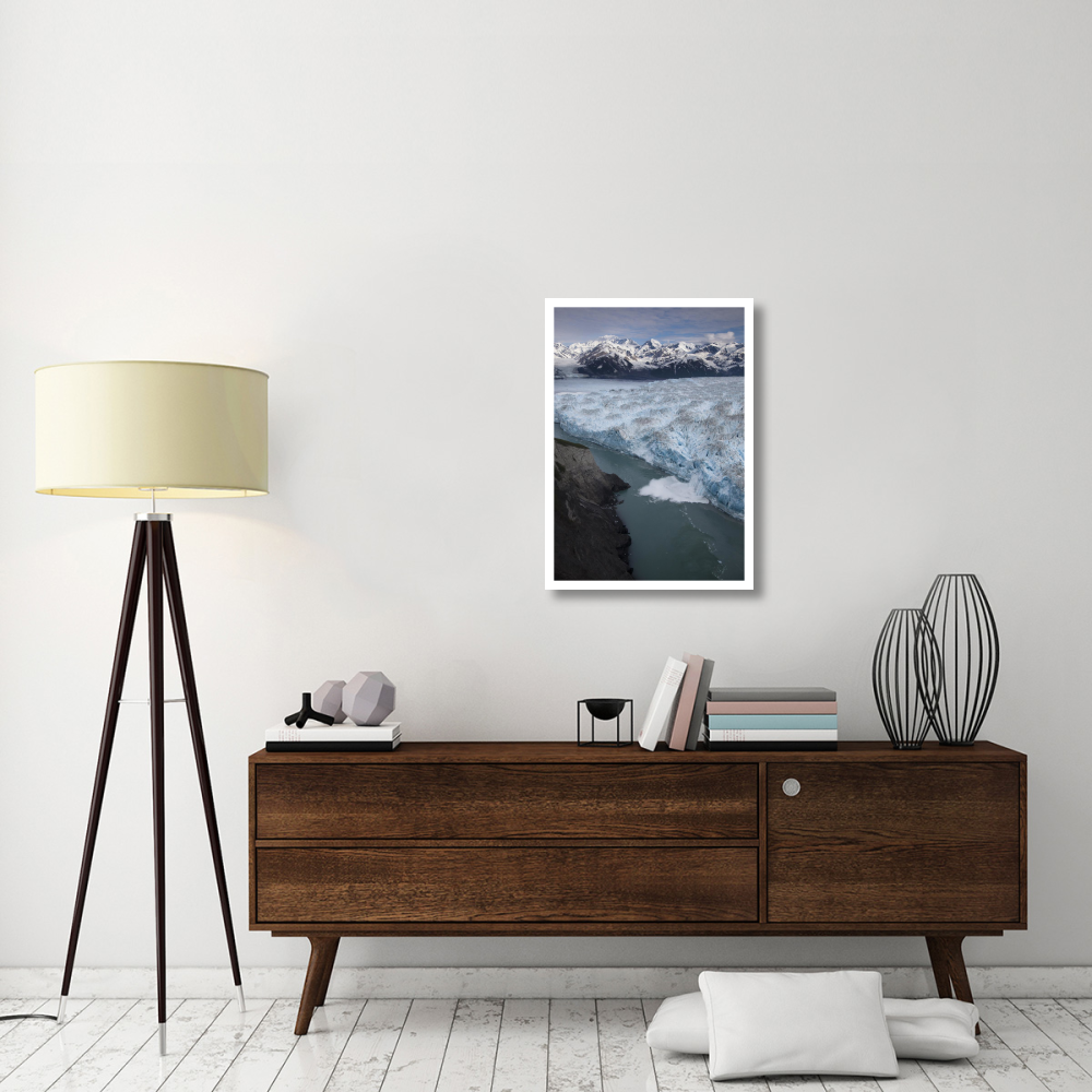 Hubbard Glacier encroaching on Gilbert Point, Wrangell-St. Elias National Park, Alaska-Paper Art-23&quotx32"