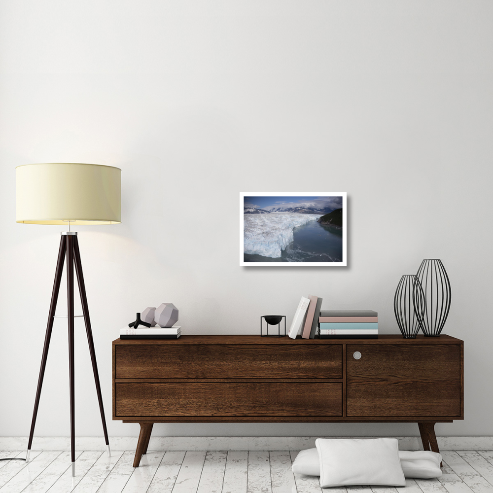 Hubbard Glacier encroaching on Gilbert Point, Wrangell-St. Elias National Park, Alaska-Paper Art-26&quotx18"