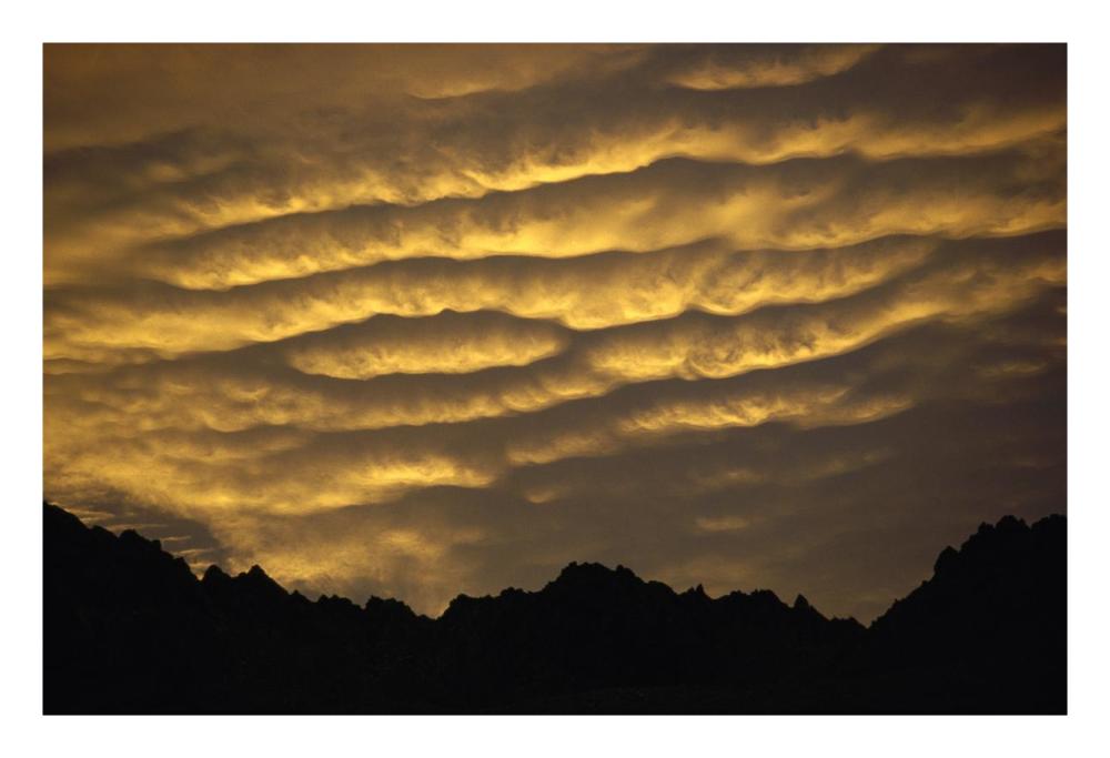Cumulonimbus clouds at dawn above Norwest Arch, Ben Ohau Range, Southern Alps, New Zealand-Paper Art-26"x18"