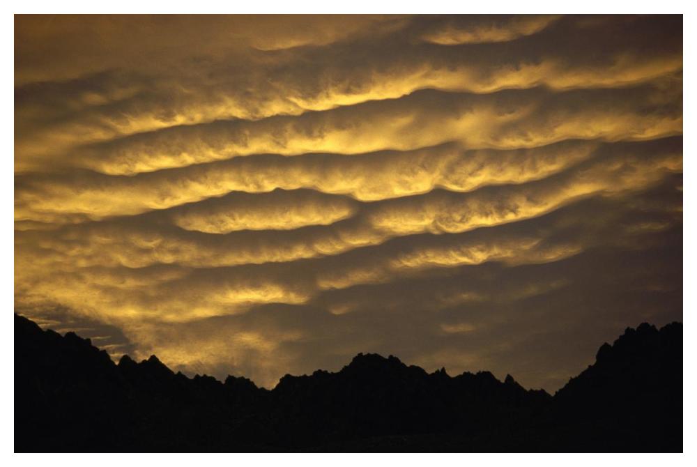 Cumulonimbus clouds at dawn above Norwest Arch, Ben Ohau Range, Southern Alps, New Zealand-Paper Art-50"x34"