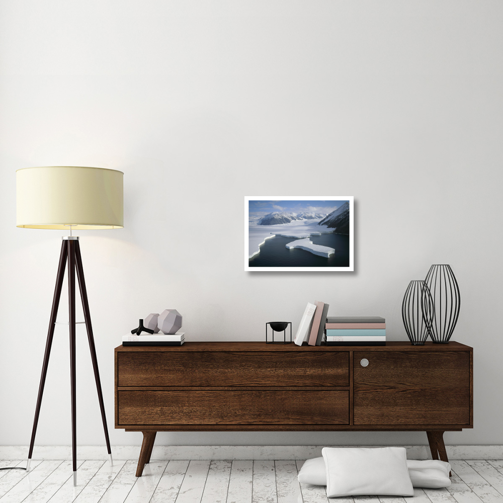 Dugdale and Murray Glaciers descending into Robertson Bay, Victoria Land, Antarctica-Paper Art-26&quotx18"