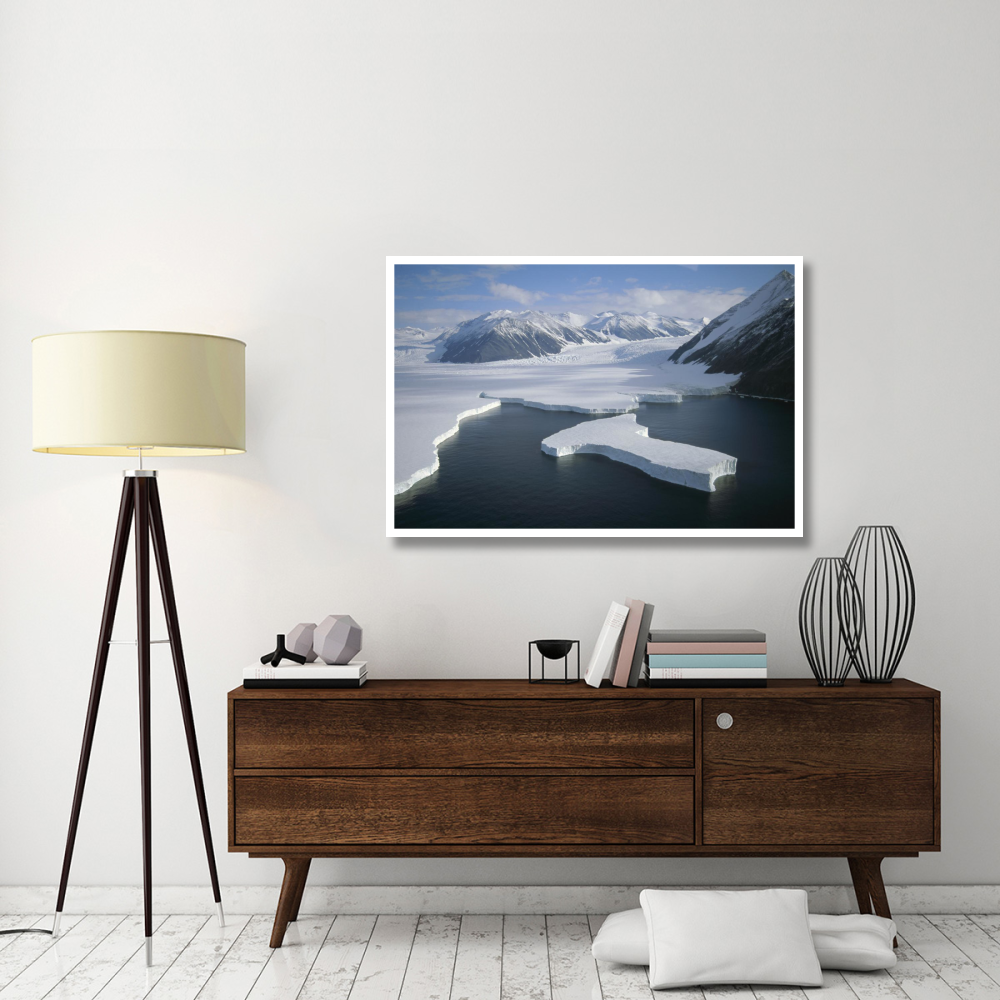 Dugdale and Murray Glaciers descending into Robertson Bay, Victoria Land, Antarctica-Paper Art-50&quotx34"
