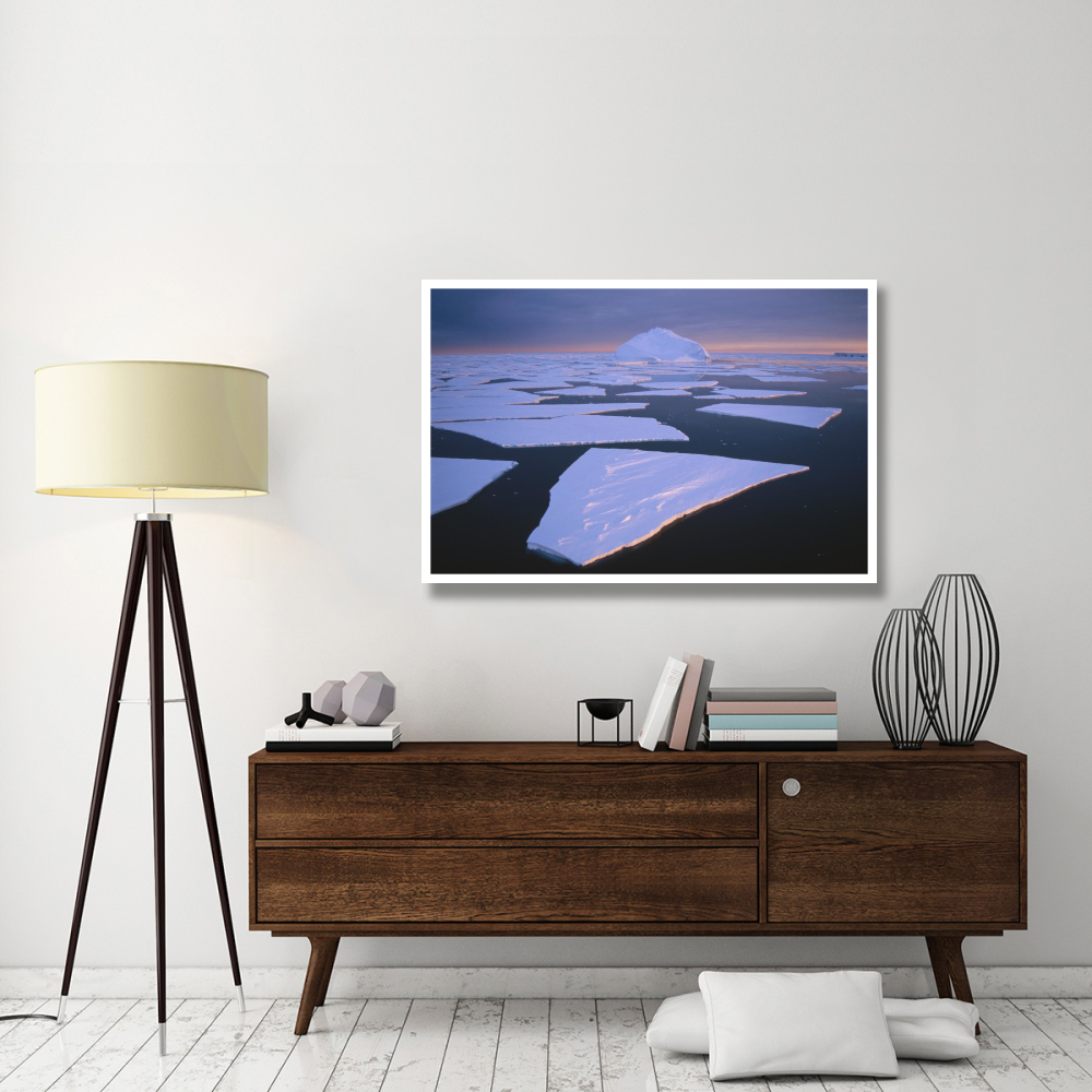 Broken fast ice, under impending midnight storm, Edward VIII Bay, Kemp coast, east Antarctica-Paper Art-50&quotx34"
