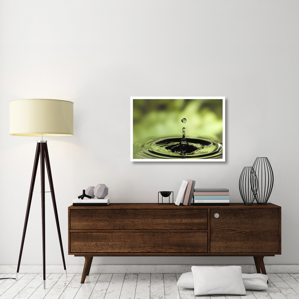 Ripples radiating out from drop of water splashing into calm pool-Paper Art-38&quotx26"