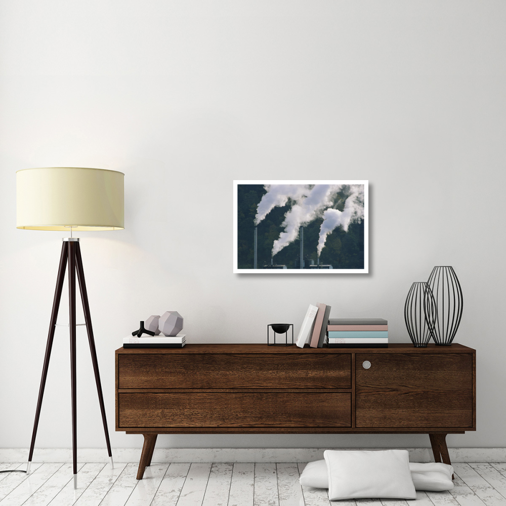Emissions from coal plant, North America-Paper Art-32&quotx22"