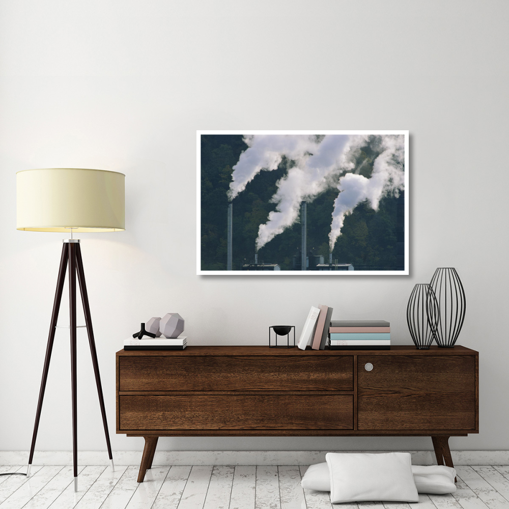 Emissions from coal plant, North America-Paper Art-50&quotx34"