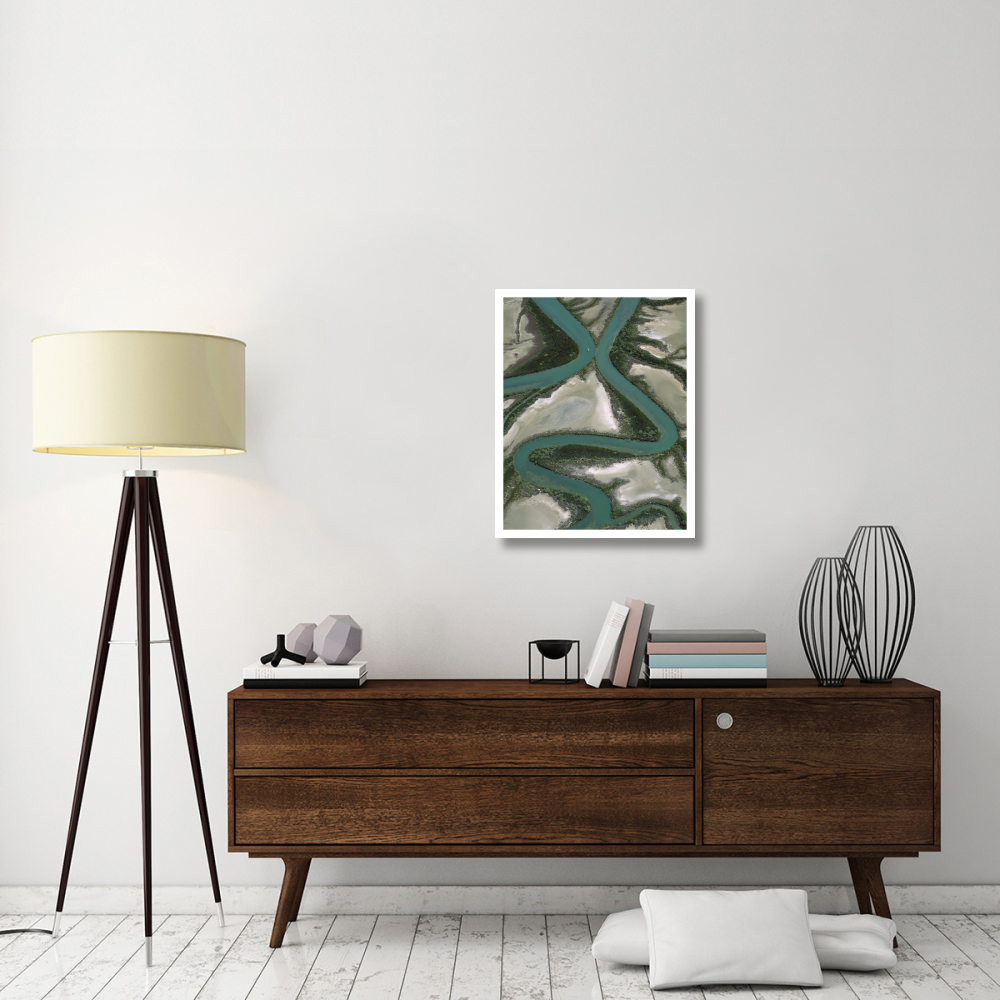 Meandering rivers, Gulf of Carpentaria, Northern Territory, Australia-Paper Art-24&quotx30"