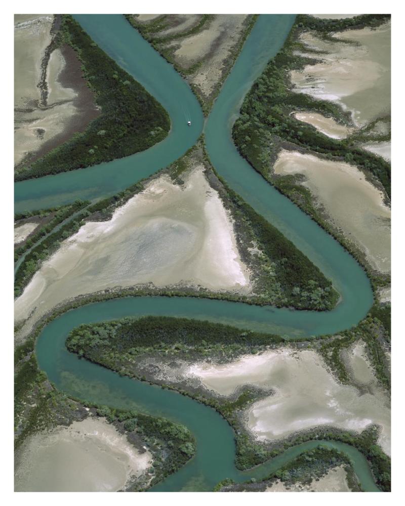 Meandering rivers, Gulf of Carpentaria, Northern Territory, Australia-Paper Art-30"x37"