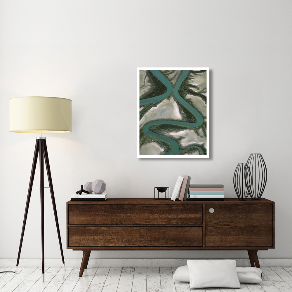Meandering rivers, Gulf of Carpentaria, Northern Territory, Australia-Paper Art-30&quotx37"