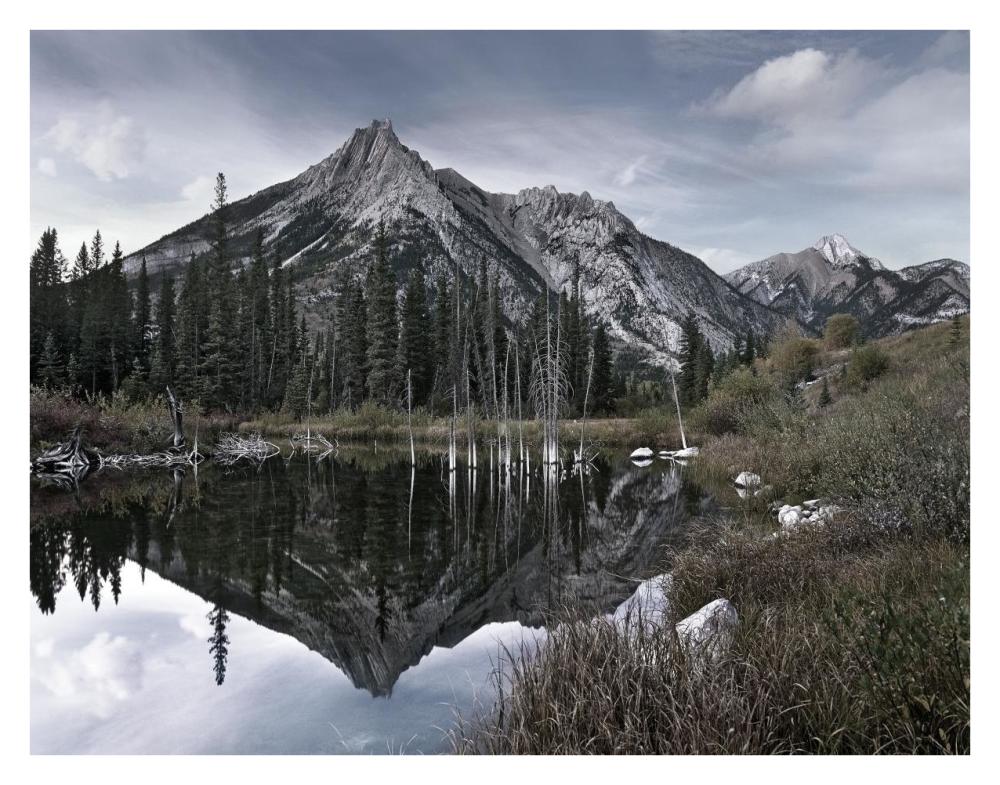 Mount Lorette, Alberta, Canada-Paper Art-34"x26"