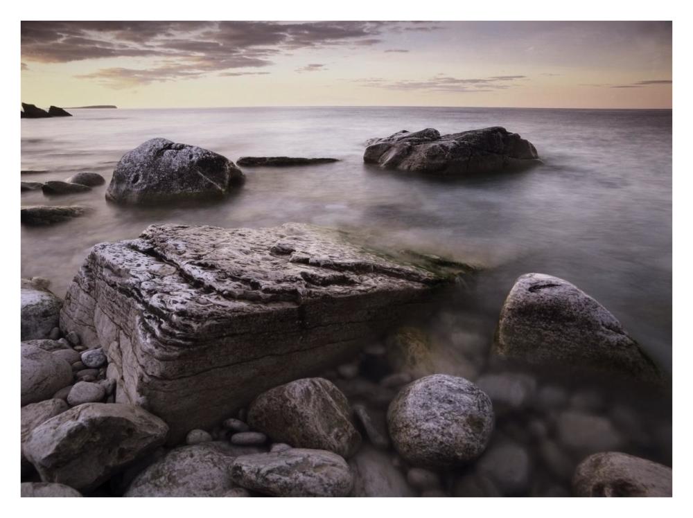 Log dump beach, Bruce Peninsula National Park, Ontario, Canada-Paper Art-34"x26"