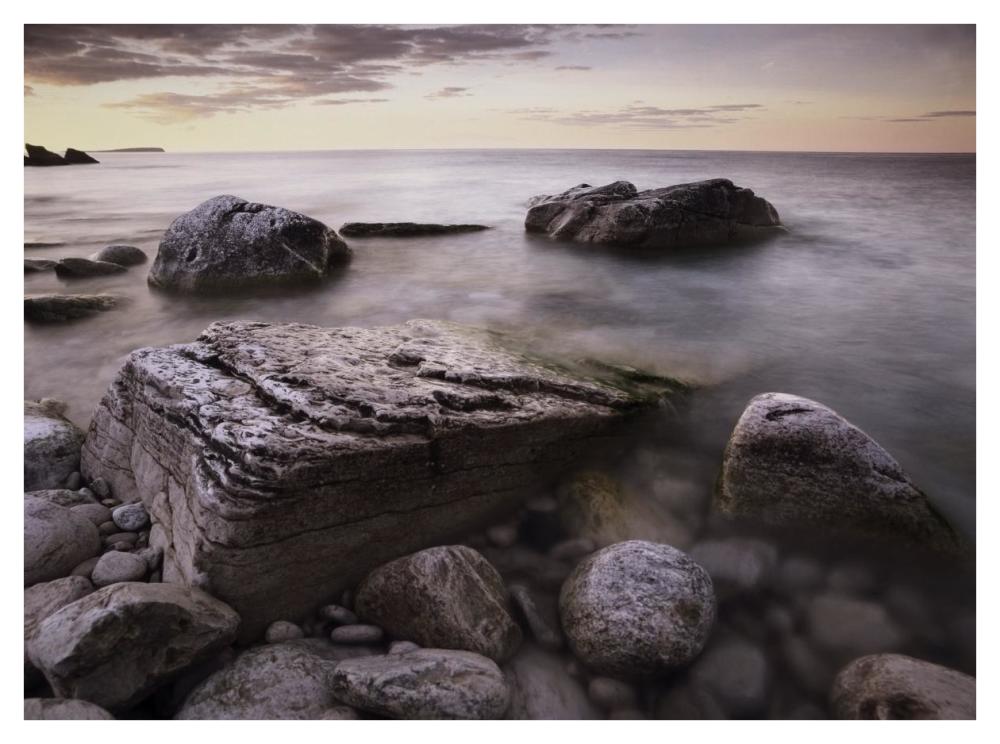 Log dump beach, Bruce Peninsula National Park, Ontario, Canada-Paper Art-42"x32"