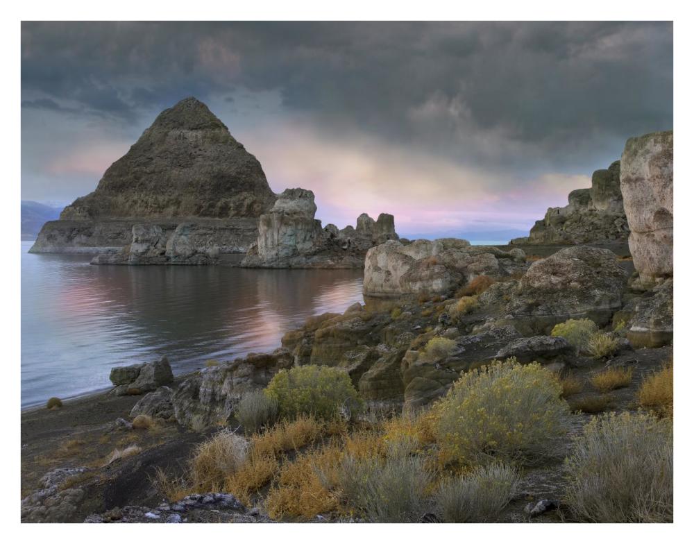 Pyramid Lake, Nevada-Paper Art-34"x26"