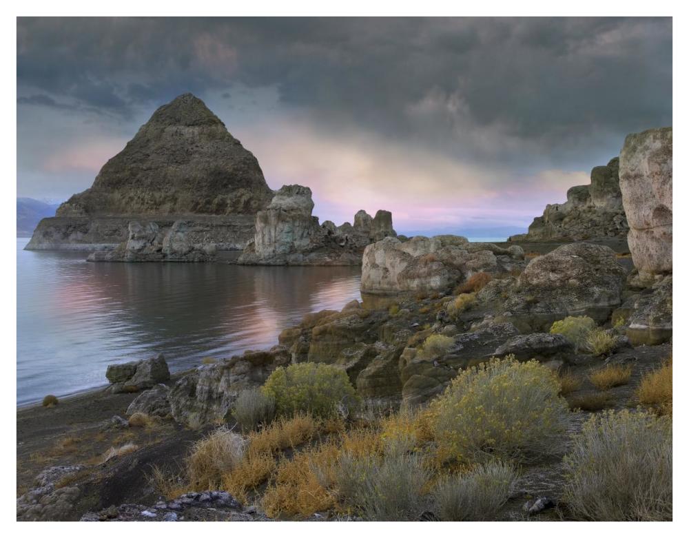 Pyramid Lake, Nevada-Paper Art-42"x32"