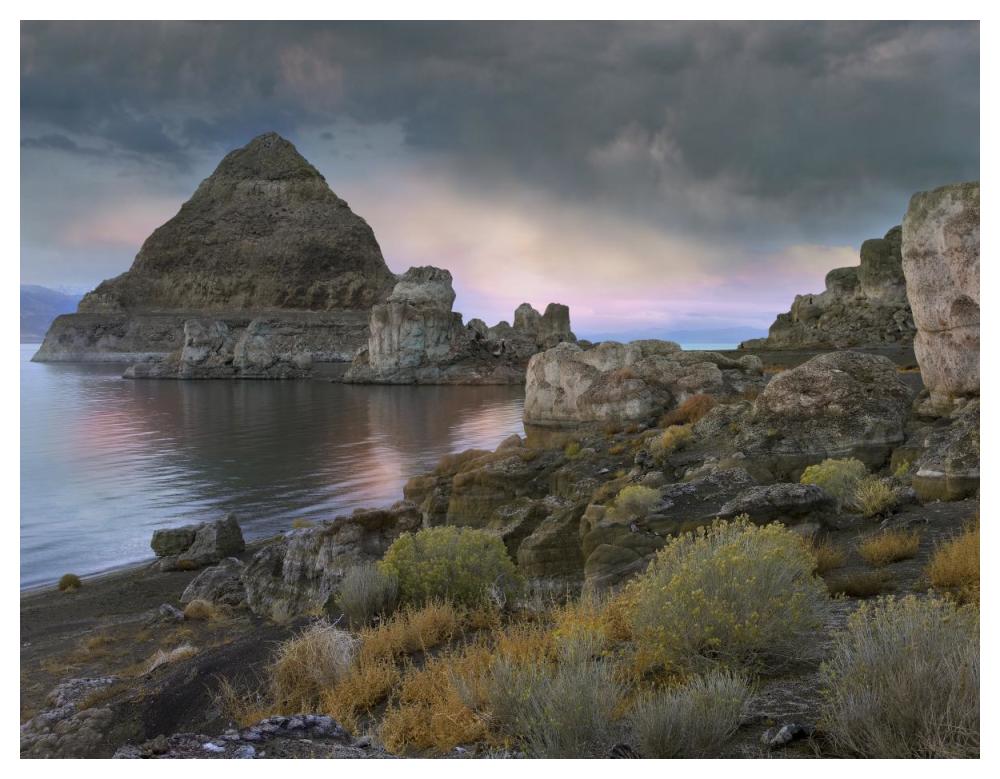 Pyramid Lake, Nevada-Paper Art-50"x38"
