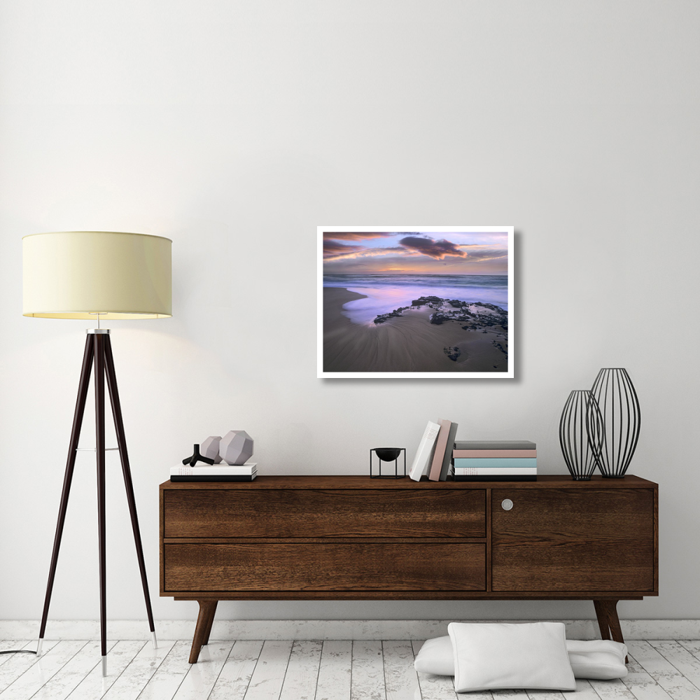 Sandy beach, Oahu, Hawaii-Paper Art-34&quotx26"