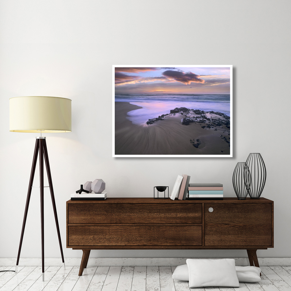 Sandy beach, Oahu, Hawaii-Paper Art-50&quotx38"